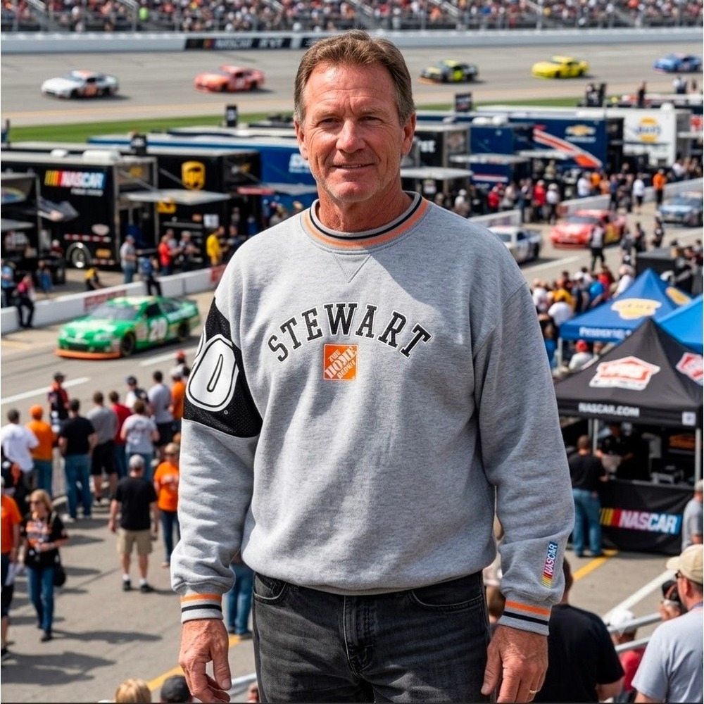 Vintage NASCAR Tony Stewart Home Depot 20 Sweatshirt Men's Large Racing Pullover